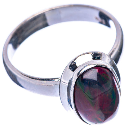 Black Opal Ring Size 6.75 (925 Sterling Silver) R144703