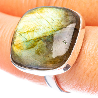 Labradorite Ring Size 8.75 (925 Sterling Silver) R4665