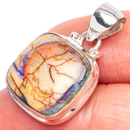 Rare Sterling Opal Pendant 1 1/8" (925 Sterling Silver) P41562