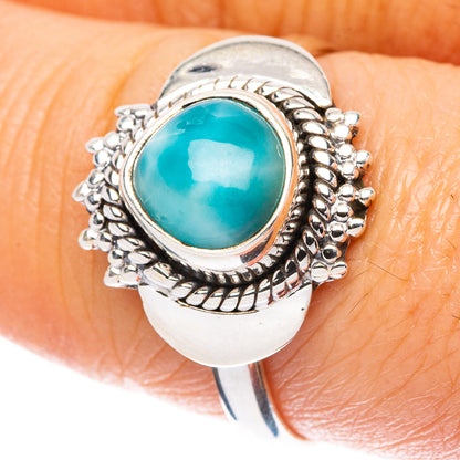 Larimar Ring Size 8.25 (925 Sterling Silver) R4442