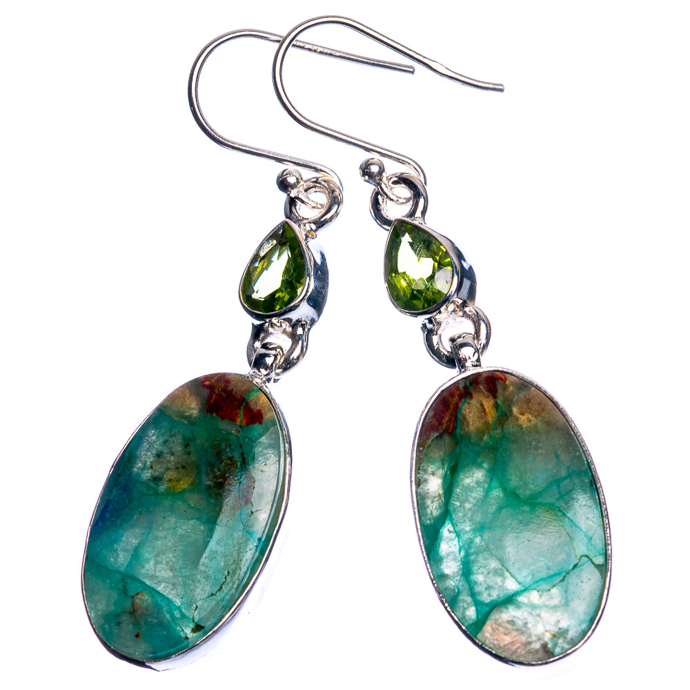 Chrysoprase, Peridot 925 Sterling Silver Earrings 2"