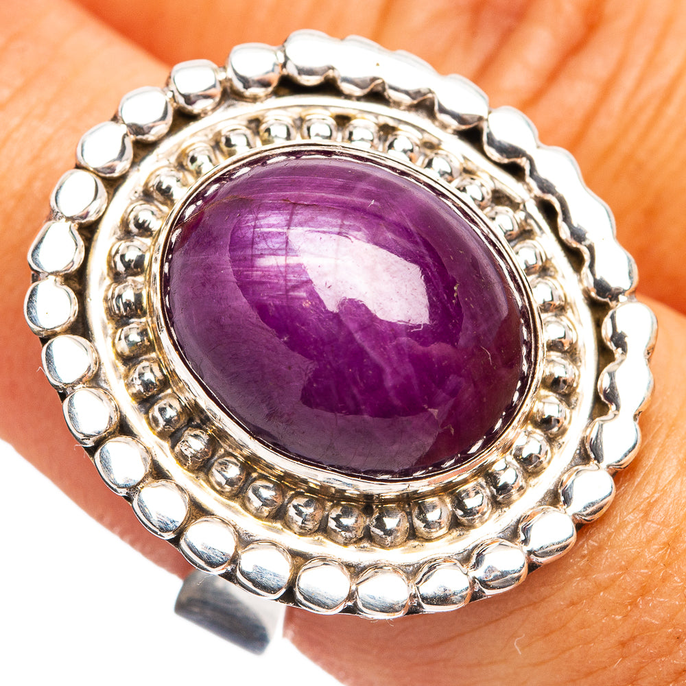 20+ ct Premium Star Ruby Ring Size 7 Adjustable (.925 Sterling Silver)