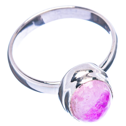 Pink Moonstone Ring Size 8 (925 Sterling Silver) R3728