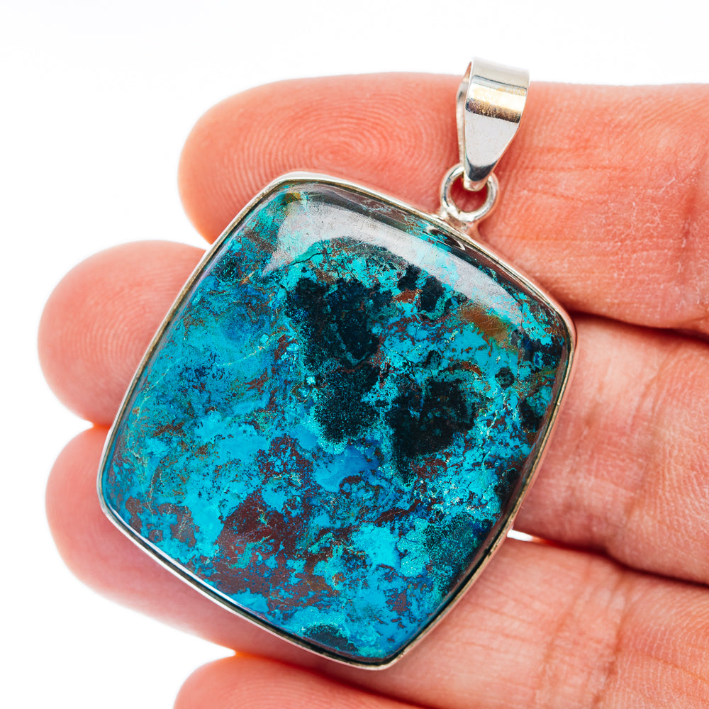 Premium Shattuckite Pendant 1 3/4" (.925 Sterling Silver)