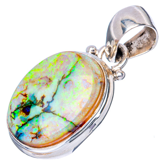 Rare Sterling Opal Pendant 1 1/4" (925 Sterling Silver) P42957