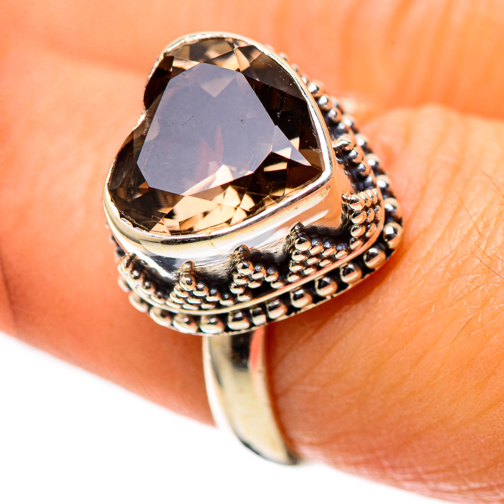 Smoky Quartz 925 Sterling Silver Ring Size 7 (925 Sterling Silver) RING139456