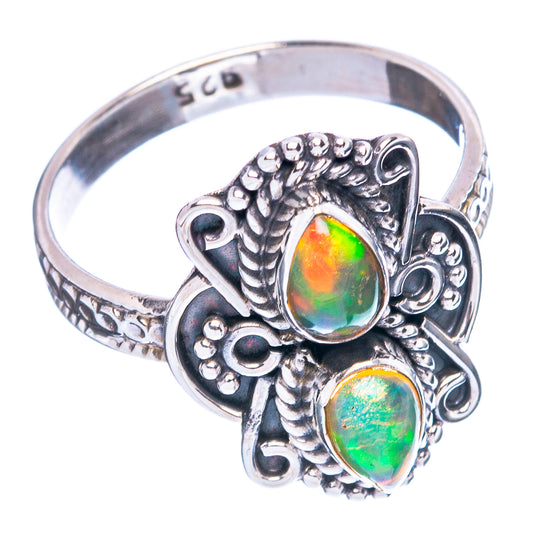 Rare  Ethiopian Opal Ring Size 6.75 (925 Sterling Silver) R3731