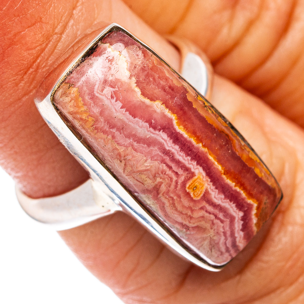 Premium Rhodochrosite Ring Size 5 Adjustable (.925 Sterling Silver)