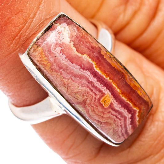 Premium Rhodochrosite Ring Size 5 Adjustable (.925 Sterling Silver)