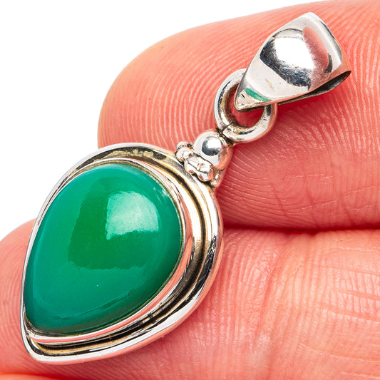 Chrysoprase Pendant 1 1/4" (925 Sterling Silver) P45586