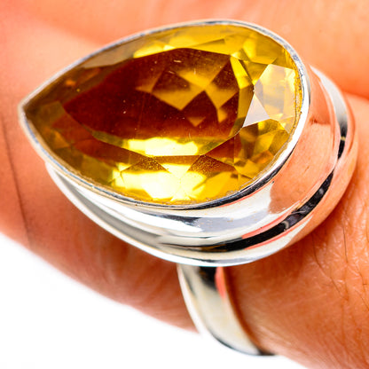 Large Faceted Citrine Ring Size 8 (925 Sterling Silver) RING138881