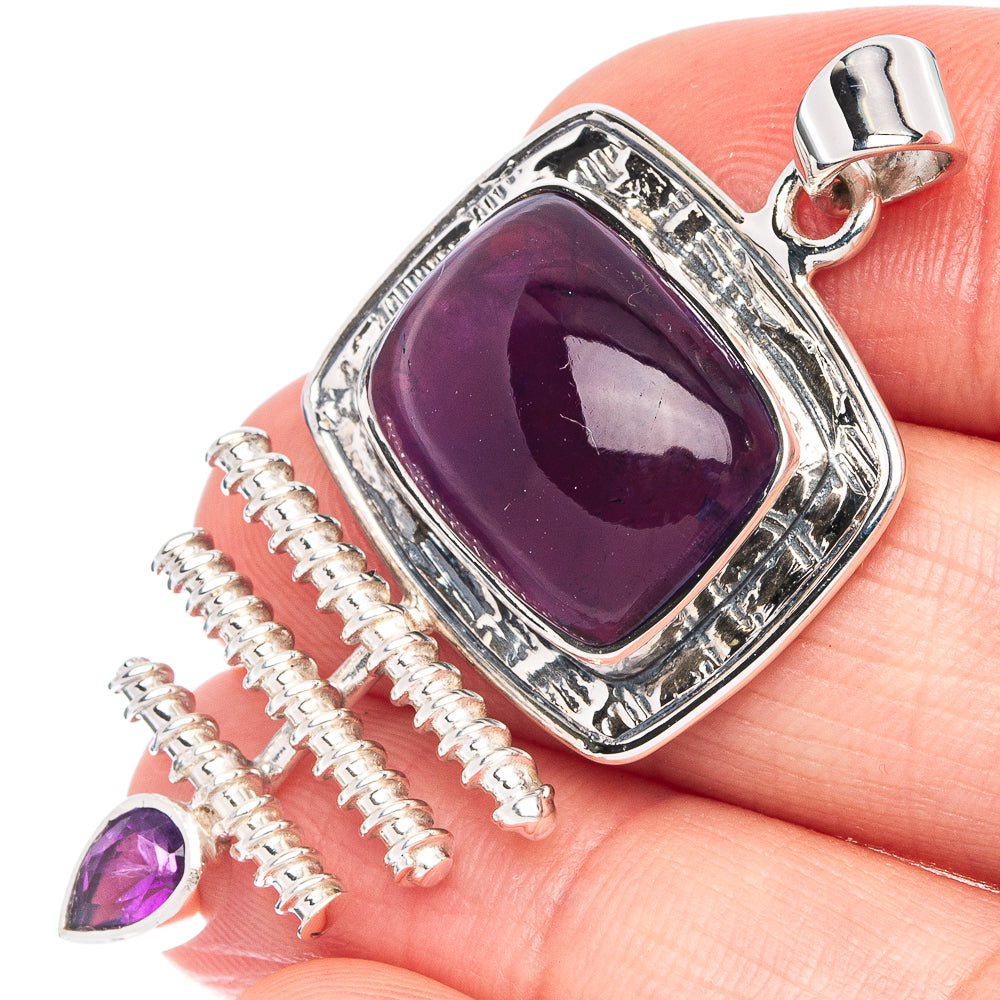 Premium Amethyst Pendant 1 3/4" (925 Sterling Silver) P44999
