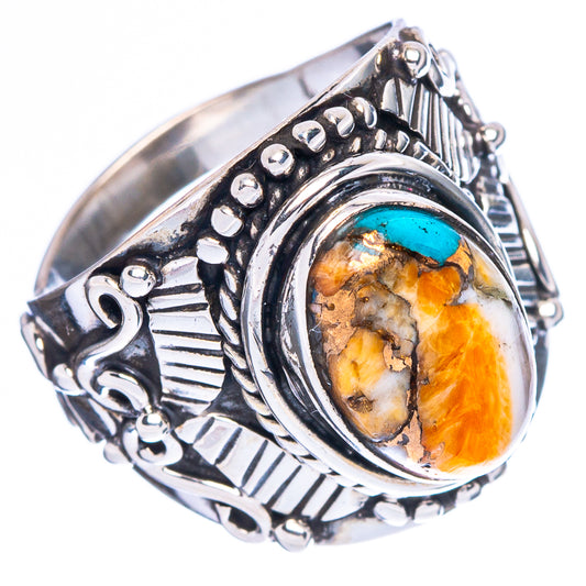 Spiny Oyster Turquoise Ring Size 5.75 (925 Sterling Silver) R4679