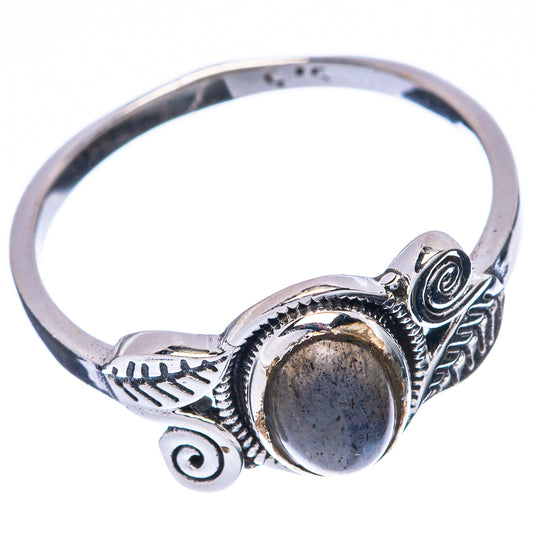 Labradorite Leaf 925 Sterling Silver Ring Size 7.75 (925 Sterling Silver) R5322