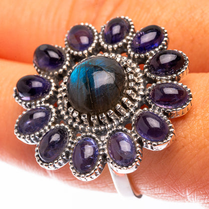Large Labradorite, Tanzanite Ring Size 9.25 (925 Sterling Silver) R141262