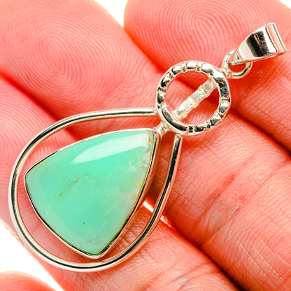 Premium Chrysoprase 925 Sterling Silver Pendant 1 3/4" (925 Sterling Silver) PD37768