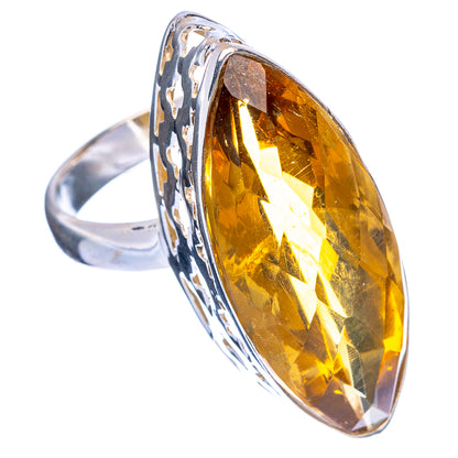 Large Faceted Citrine Ring Size 6.5 (925 Sterling Silver) R144514