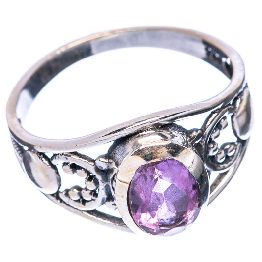 Faceted Amethyst Dainty Ring Size 7.5 (925 Sterling Silver) R5857