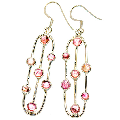 Signature Pink Tourmaline Earrings 2 3/8" (925 Sterling Silver) EARR431986