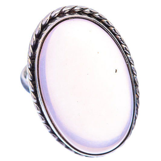 Large Rose Quartz Ring Size 8 (925 Sterling Silver) R141061