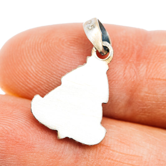 Southwestern Style Palomino Turquoise Pendant 7/8" (.925 Sterling Silver)