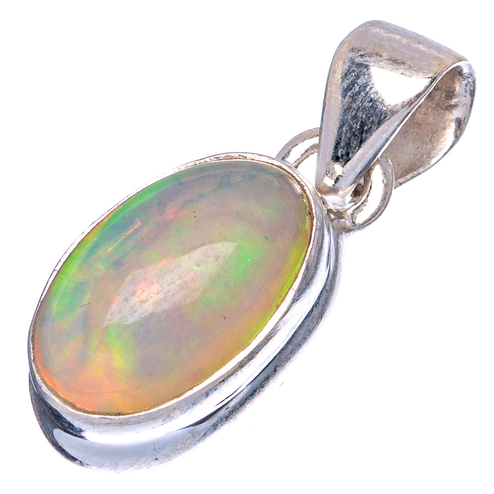 Large Rare Ethiopian Opal Pendant 7/8" (925 Sterling Silver) P43473