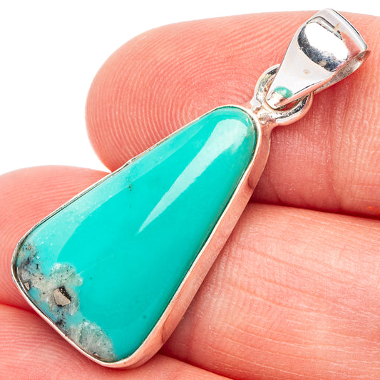 Persian Turquoise Pendant 1 3/8" (925 Sterling Silver) P44385