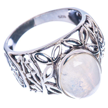 Rainbow Moonstone Ring Size 8.5 (925 Sterling Silver) R2900