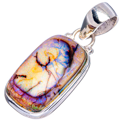 Rare Sterling Opal Pendants 1 3/8" (925 Sterling Silver) P43236