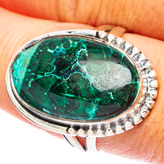 Malachite 925 Sterling Silver Ring Size 8 (925 Sterling Silver) R6043