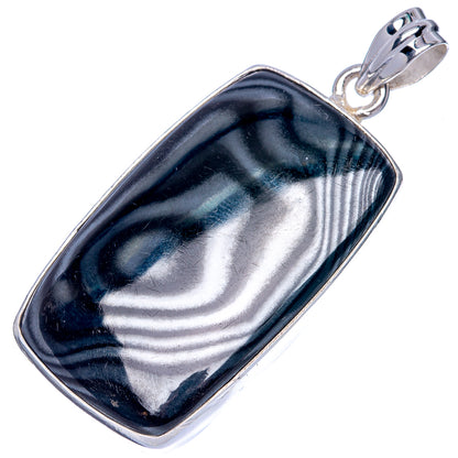Psilomelane Pendant 2" (925 Sterling Silver) P40141