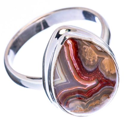 Crazy Lace Agate Ring Size 8.75 (925 Sterling Silver) R3322