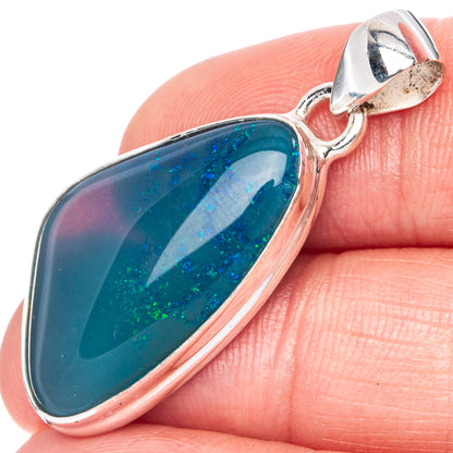 Rare Triplet Opal Pendant 1 1/2" (925 Sterling Silver) P41327