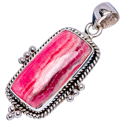 Premium Rhodochrosite Pendant 1 3/4" (.925 Sterling Silver)
