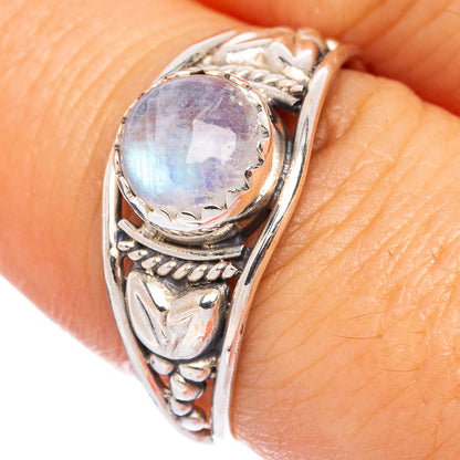 Rainbow Moonstone Dainty Ring Size 8.5 (925 Sterling Silver) R145707