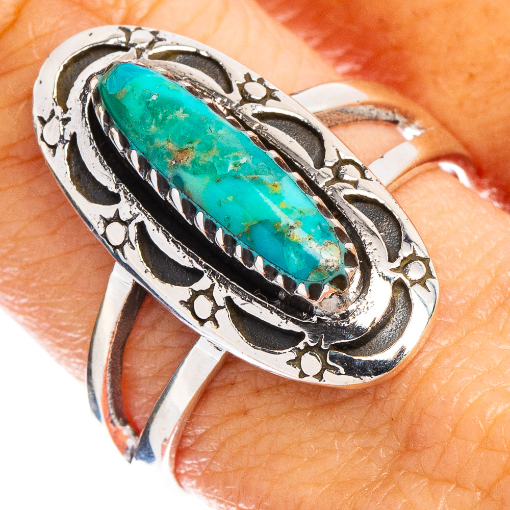 Arizona Turquoise Native Style Ring Size 9.5 (.925 Sterling Silver)