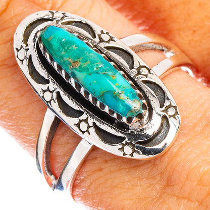 Arizona Turquoise Native Style Ring Size 9.5 (.925 Sterling Silver)