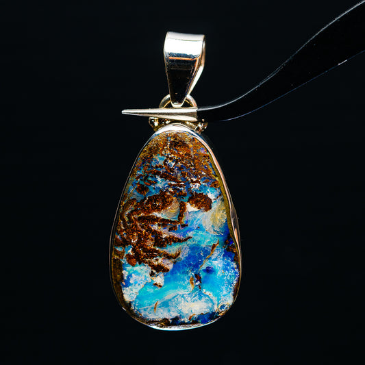 Premium Australian Boulder Opal Pendant 1 5/8" (.925 Sterling Silver)