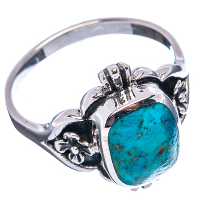 Native Style Mohave Turquoise Ring Size 8.5 (.925 Sterling Silver)