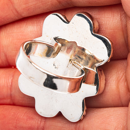 Exclusive Southwestern Style White Buffalo Turquoise, Pink Dahlia Turquoise Ring Size 7 Adjustable (.925 Sterling Silver)