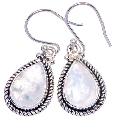 Rainbow Moonstone Earrings 1 1/4" (925 Sterling Silver) E433437