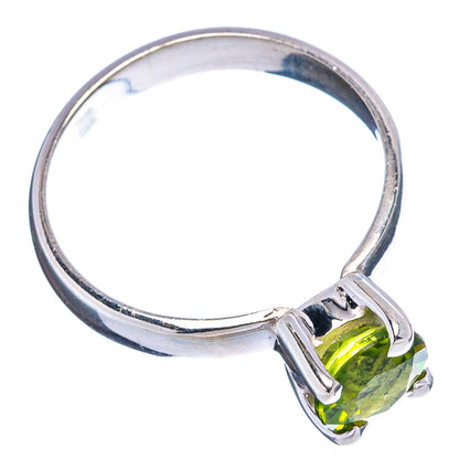 Faceted Peridot Ring Size 8 (.925 Sterling Silver)