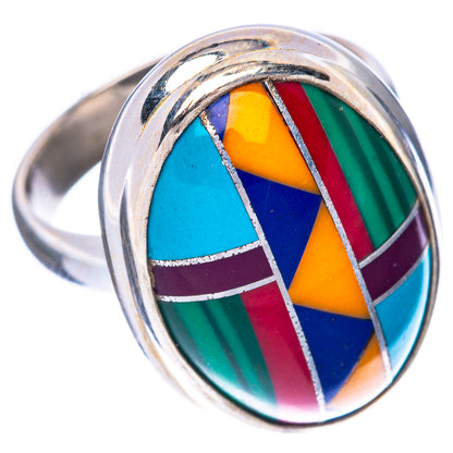Turquiose Inlay Ring Size 5 (925 Sterling Silver) R1655