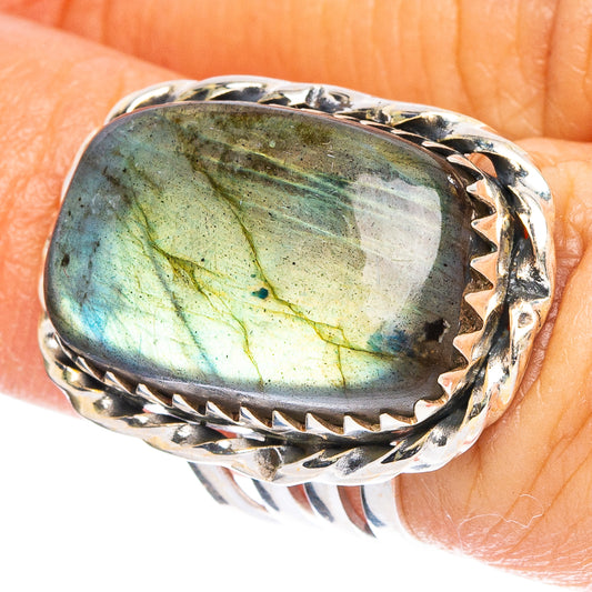 Labradorite 925 Sterling Silver Ring Size 5.75 (925 Sterling Silver) R6386