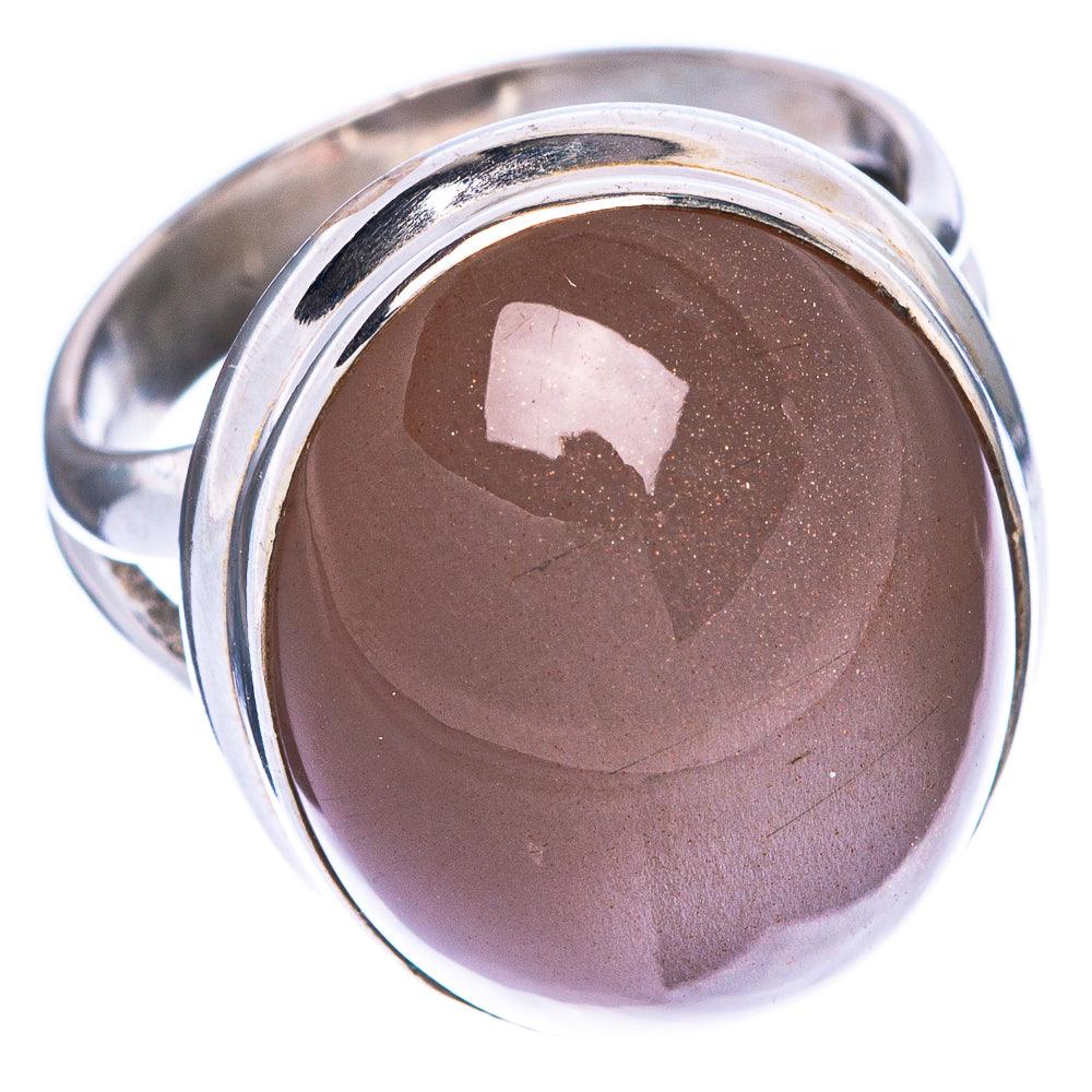 Chocolate Moonstone Ring Size 5 (925 Sterling Silver) R1496