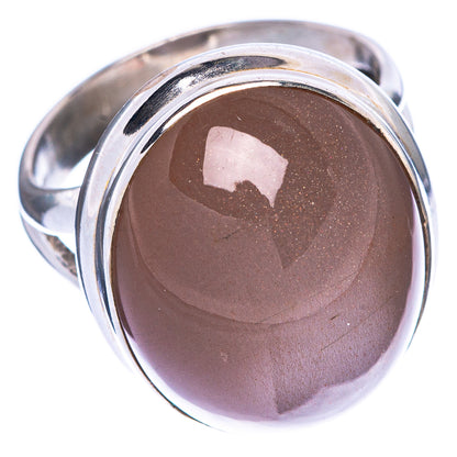 Chocolate Moonstone Ring Size 5 (925 Sterling Silver) R1496