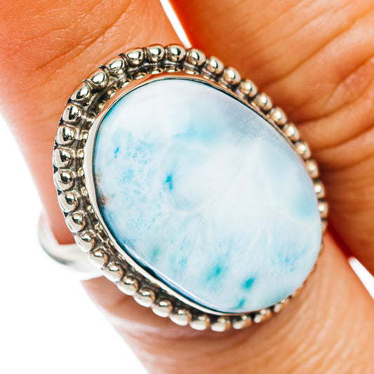 Larimar Ring Size 8 (German Silver)