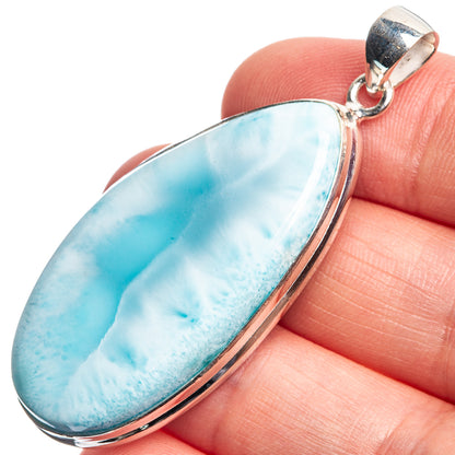 Larimar Pendant 2 1/8" (925 Sterling Silver) P39080