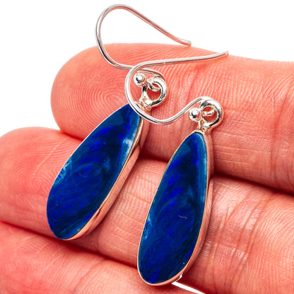 Rare Doublet Opal Earrings 1 1/2" (.925 Sterling Silver)