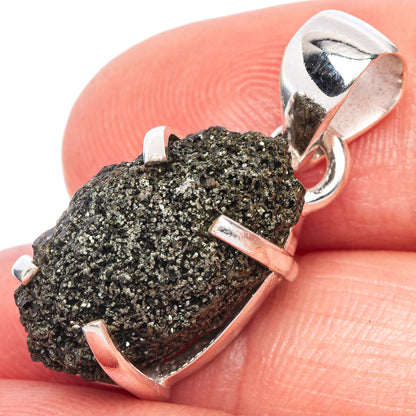 Raw Seraphinite Pendant 1 1/8" (925 Sterling Silver) P41492